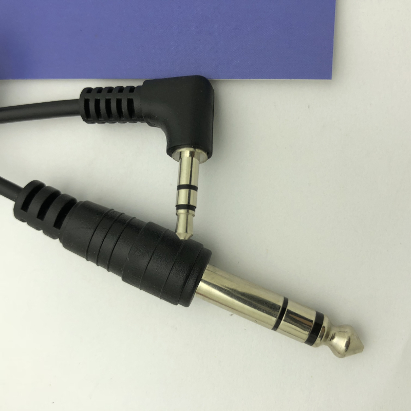Mono audio kabel s 6,35 mm na 3,5 mm, uvijeni stereo kabel, muški–muški, gitarni kabel za redukciju buke