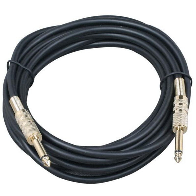 Kabel za gitaru 6,35 mm, model 6,35-2, jezgro niklovanog bakra, gol bakreni vodič