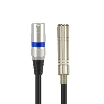XLR ženski na 6,35 mm ženski dvokanalni trožilni kabel za mikser