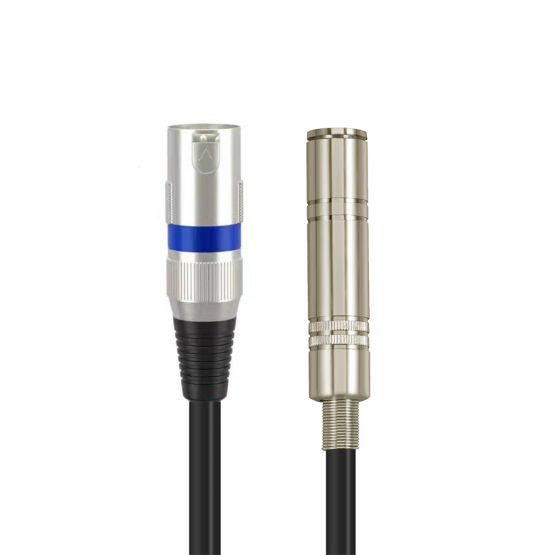 XLR ženski na 6,35 mm ženski dvokanalni trožilni kabel za mikser