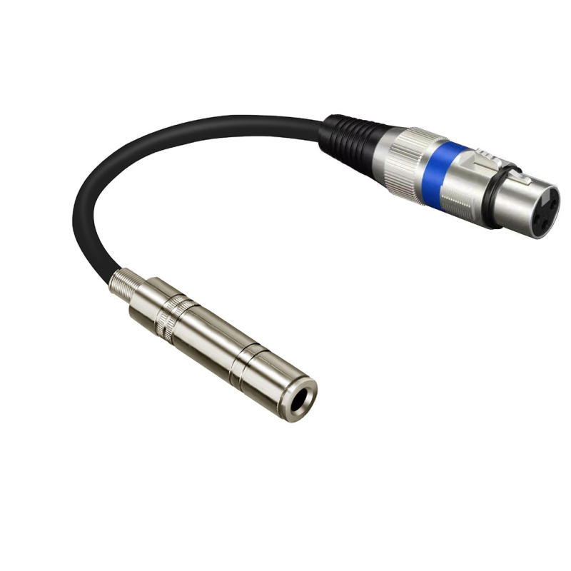 XLR ženski na 6,35 mm ženski dvokanalni trožilni kabel za mikser
