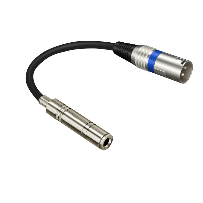 XLR ženski na 6,35 mm ženski dvokanalni trožilni kabel za mikser