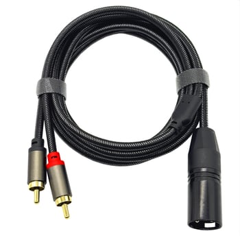 XLR към двойно RCA аудио кабел, златни конектори, медно ядро с оловено покритие, безкислородна мед, модел Ll-xlr-0016, ROHS сертифициран