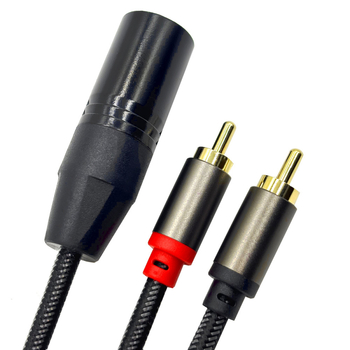 XLR към двойно RCA аудио кабел, златни конектори, медно ядро с оловено покритие, безкислородна мед, модел Ll-xlr-0016, ROHS сертифициран