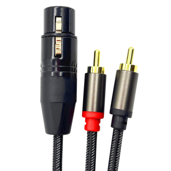 XLR към двойно RCA аудио кабел, златни конектори, медно ядро с оловено покритие, безкислородна мед, модел Ll-xlr-0016, ROHS сертифициран