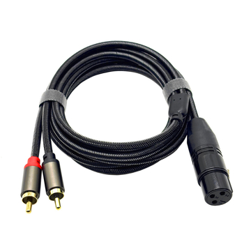 XLR към двойно RCA аудио кабел, златни конектори, медно ядро с оловено покритие, безкислородна мед, модел Ll-xlr-0016, ROHS сертифициран