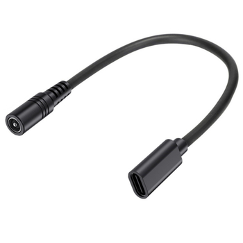 DC barošanas pagarinājuma kabelis, DC kontaktiem uz USB-C sieviešu ligzdu, 3A, 5-24V (Modelis YR-USB3.1-DC-20)