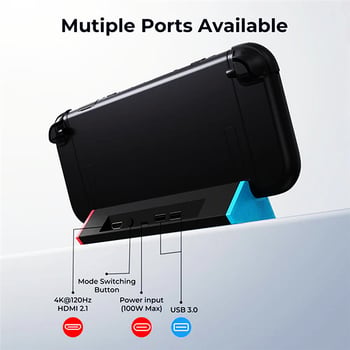 Punjačka baza za Switch 2 s HDMI i Type-C, ABS materijal