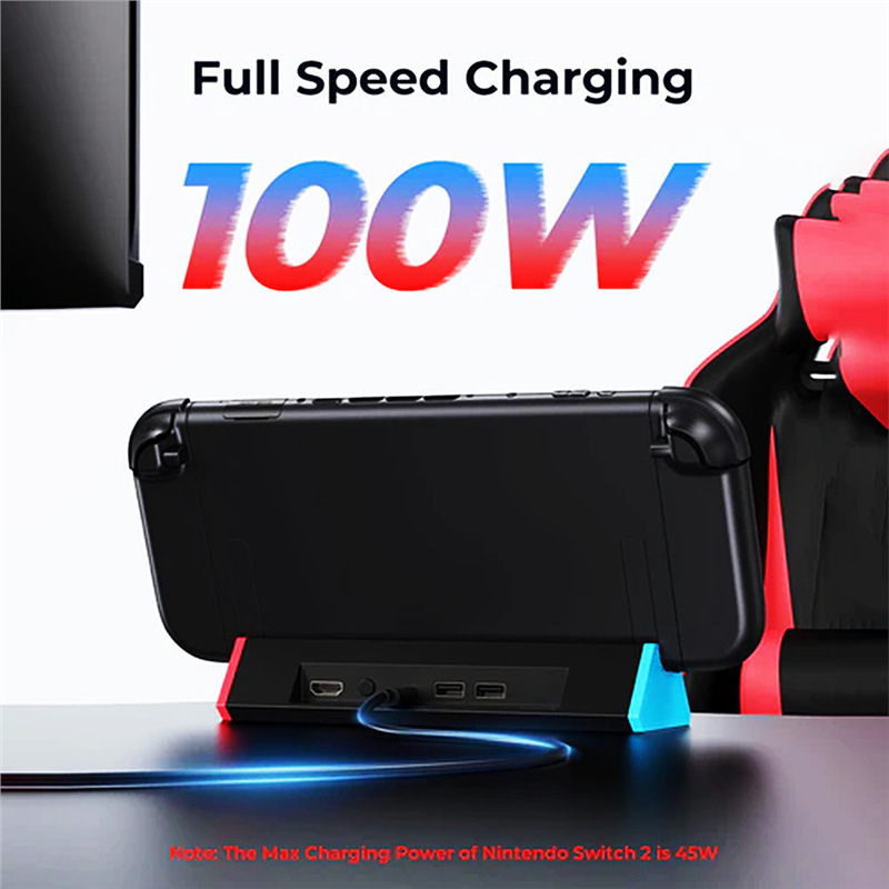 Punjačka baza za Switch 2 s HDMI i Type-C, ABS materijal