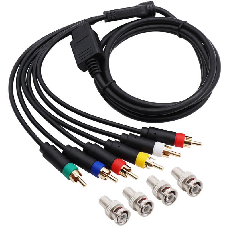 RGBS AV kabel s Q9 priključkom za N64 SFC SNES NGC – PVC + čisti bakreni vodič, pozlaćen utikač, izravno spajanje