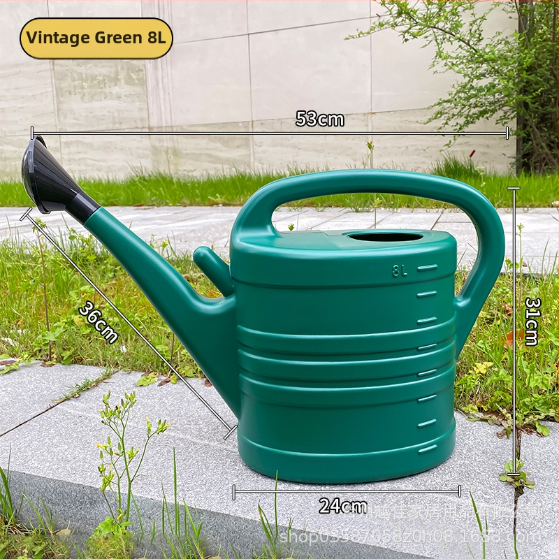 Záhradná kanvička na zalievanie s dlhým výtokom, veľká kapacita pre domáce záhradníctvo (Materiál: plast • Typ: kanvička/sprej • Určené: domáce záhradníctvo)