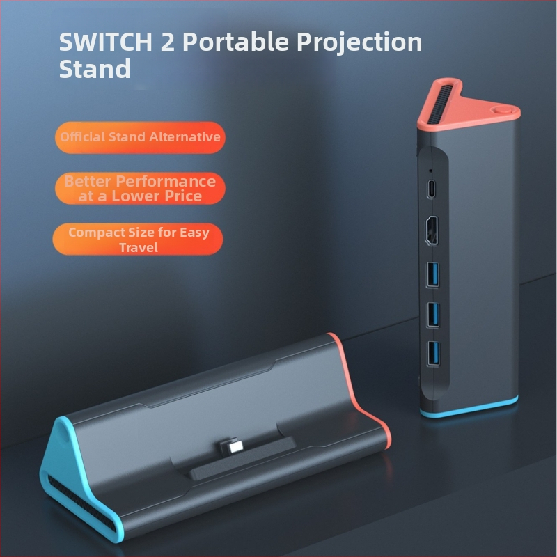 Switch2 projekčný stojan s sieťovým rozhraním, PD rýchle nabíjanie, TV režim, HD konvertor, plug-and-play