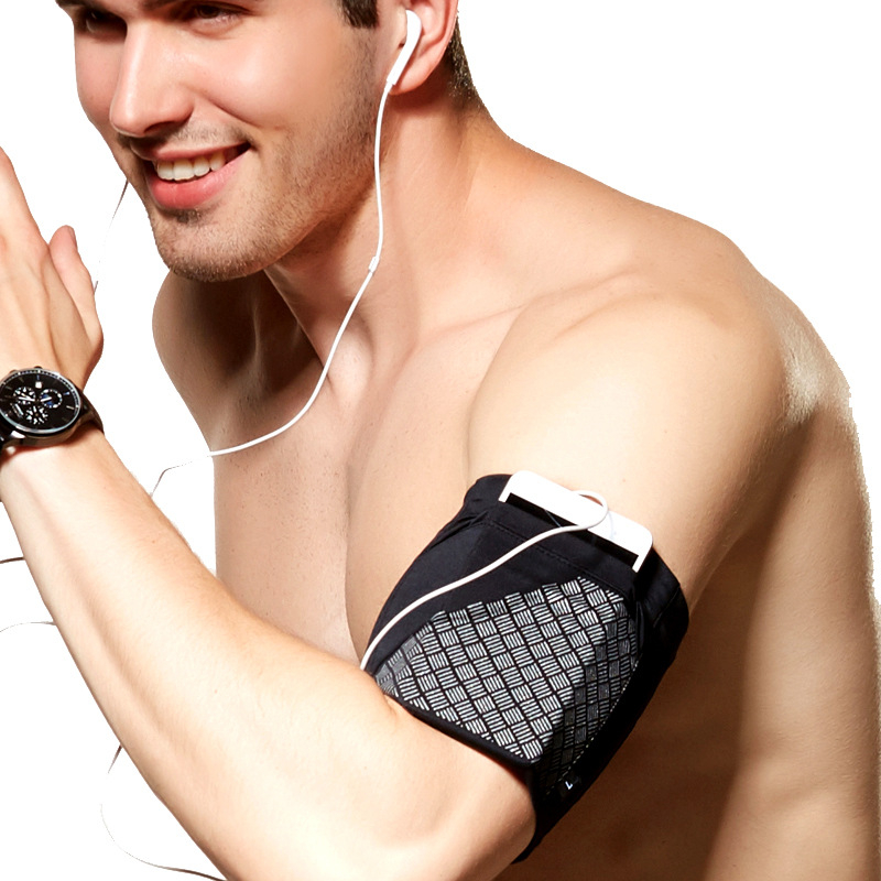 Unisex rankos krepšys telefonui – lauko bėgimo sportui, ultra lengvas, kvėpuojantis, dryžių raštuotas, poliesterio vidus