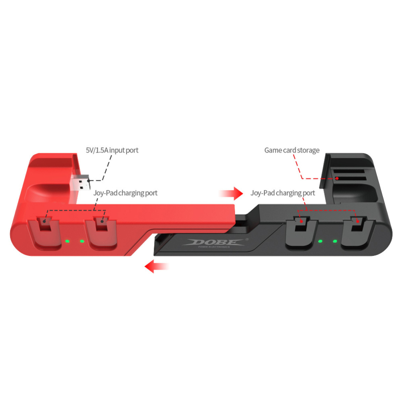 Stojan na nabíjanie Joy-Con pre Switch a Switch OLED (Podpora ľavého a pravého Joy-Con; Model: TNS-0122; Rozhranie: Type-C; Materiál: Plast)