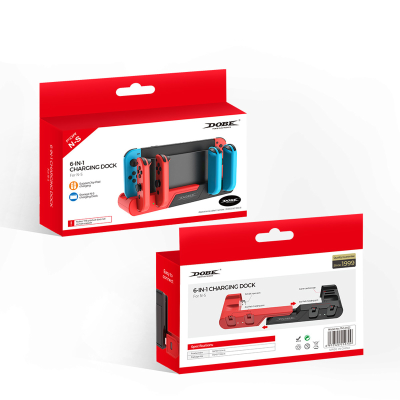 Stojan na nabíjanie Joy-Con pre Switch a Switch OLED (Podpora ľavého a pravého Joy-Con; Model: TNS-0122; Rozhranie: Type-C; Materiál: Plast)