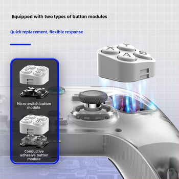 Gamepad s interaktivnom bazom za punjenje, magnetskim Bluetoothom, Hall senzor joystickom i dvostrukim okidačima – kompatibilno s Androidom, iOS-om i PC-jem