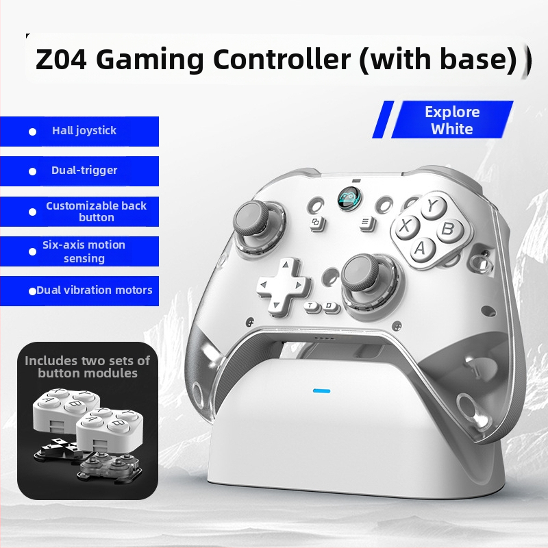 Gamepad s interaktivnom bazom za punjenje, magnetskim Bluetoothom, Hall senzor joystickom i dvostrukim okidačima – kompatibilno s Androidom, iOS-om i PC-jem