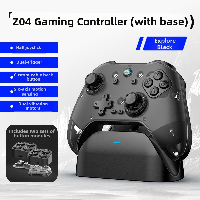 Gamepad s interaktivnom bazom za punjenje, magnetskim Bluetoothom, Hall senzor joystickom i dvostrukim okidačima – kompatibilno s Androidom, iOS-om i PC-jem