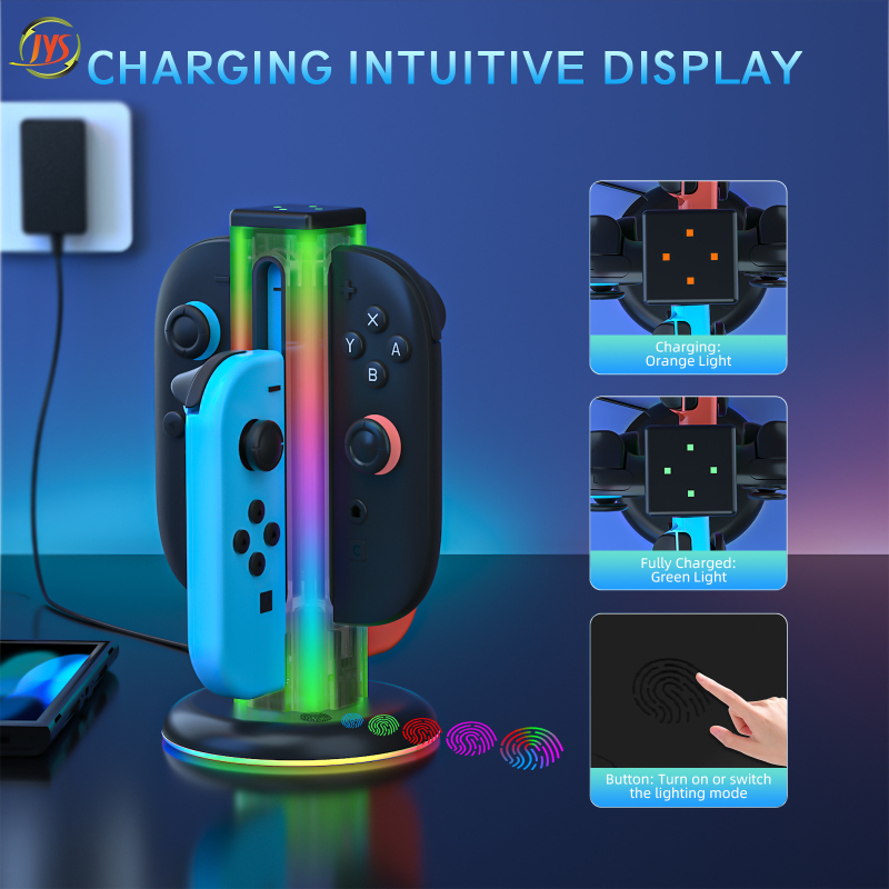 JYS Switch2 Lijevi i desni Joy-Con 4-u-1 docking stanica za punjenje Nintendo Switch – JYS-NS2318