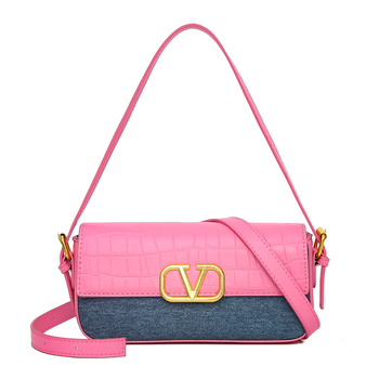 Geantă crossbody pentru femei, din PU, formă orizontală pătrată, închidere cu clapă, buzunar pentru telefon