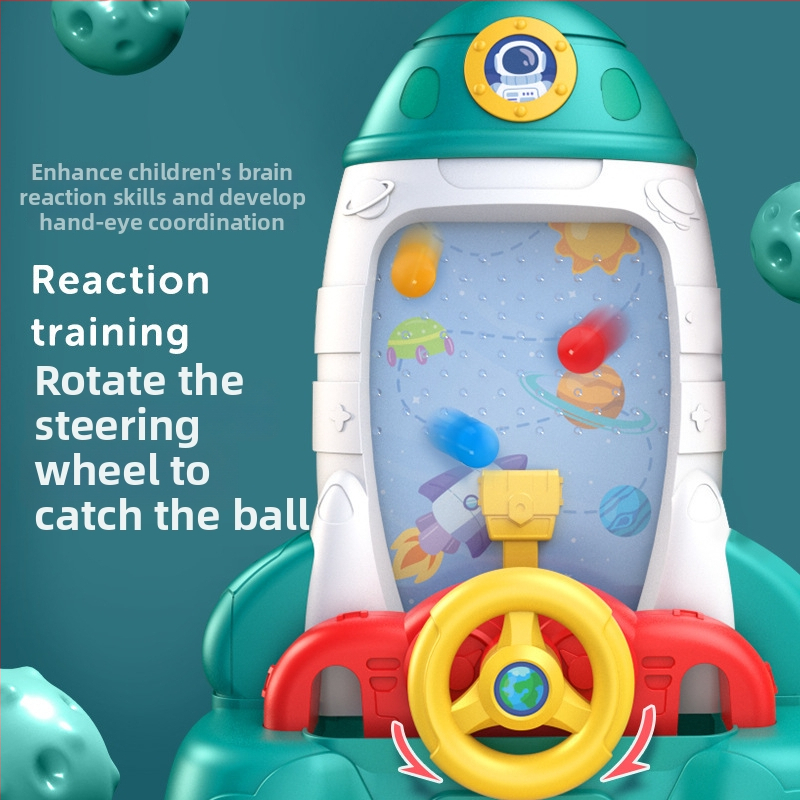 Cojump stolná interaktívna hračka pre deti vo veku 4–6 rokov: trénovanie koordinácie ruky a oka, simulované volán, otáčajúci sa rebrík, mäkké LED svetlá, dynamická hudba