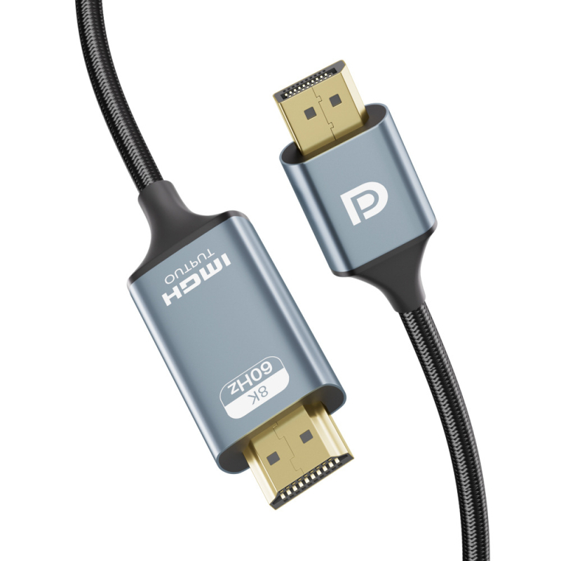 Cablu adaptor DP la HDMI, 8K60Hz, cip CS5563, conectori plătiți cu aur, conductor din cupru, carcasă din aliaj de aluminiu
