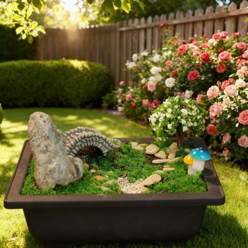 DIY mini ainavu komplekts – roku darbs, materiāls: plastmasa, forma: ainava, stils: antīks, biroja dekoram