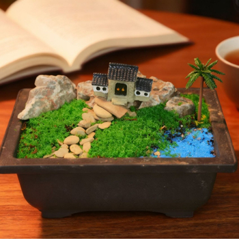 DIY mini ainavu komplekts – roku darbs, materiāls: plastmasa, forma: ainava, stils: antīks, biroja dekoram