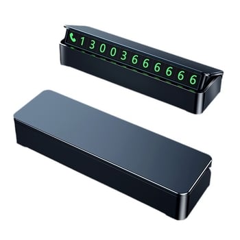 Yi Ju placă metalică de parcare ascunsă, model luminos, cu număr de telefon și logo personalizabil