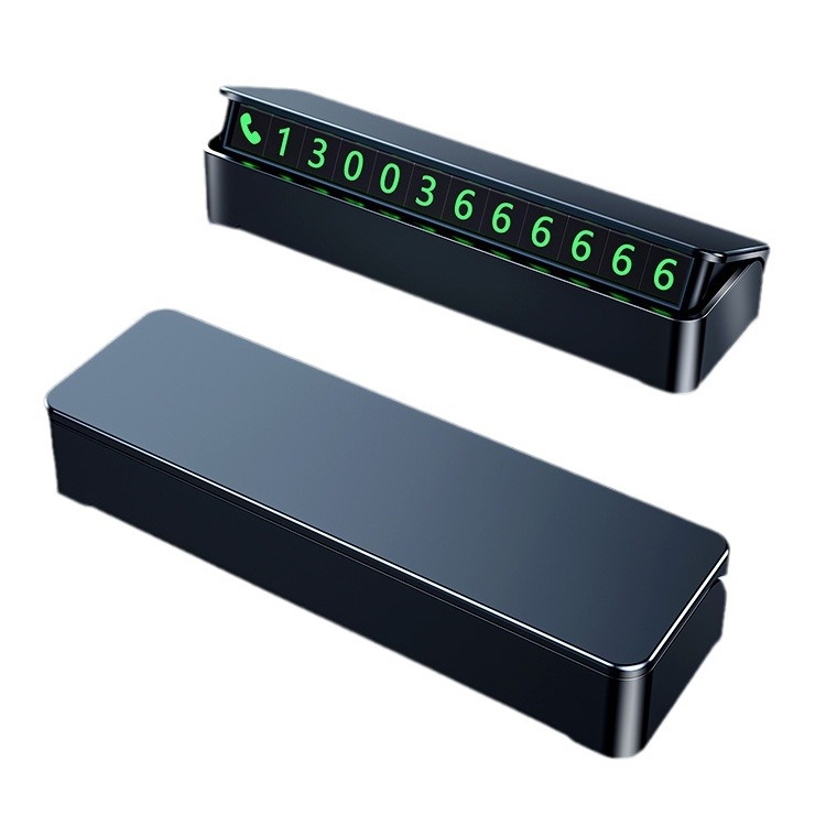 Yi Ju placă metalică de parcare ascunsă, model luminos, cu număr de telefon și logo personalizabil