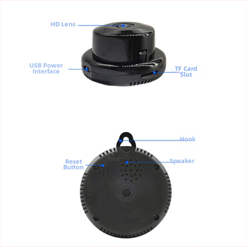 Viedā mājas drošības kamera ar WiFi, HD izšķirtspēju, infrasarkano nakts redzi, iekšējai un ārējai lietošanai