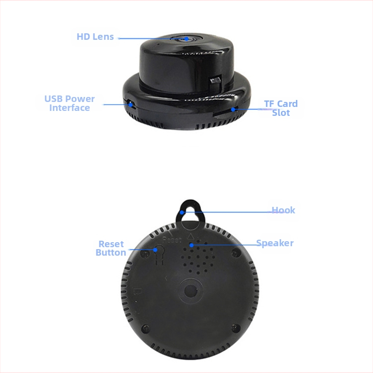 Viedā mājas drošības kamera ar WiFi, HD izšķirtspēju, infrasarkano nakts redzi, iekšējai un ārējai lietošanai