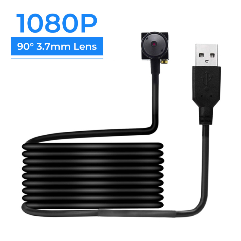 Κάμερα Υπολογιστή USB, 1080P HD, ευρυγώνιος 90°/120°, φακός 2.8–3.7mm, Μίνι CCTV Κάμερα Ασφαλείας