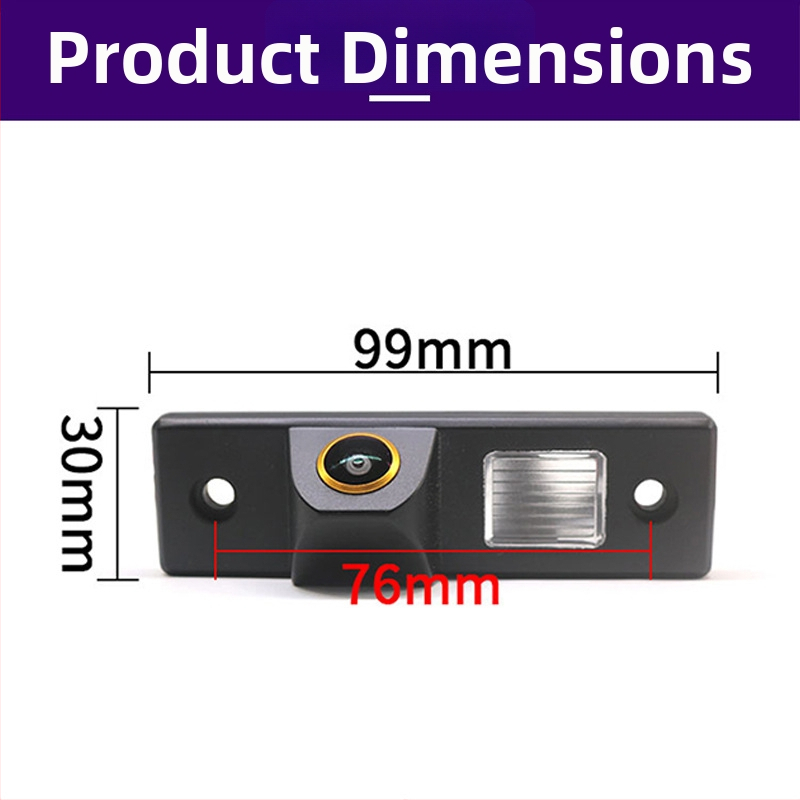 Integrovaná HD zadná kamera do vozidla pre Chevrolet Epica/Lefeng/Copac/Cruze – rozlíšenie 1280x720, AHD signál, uhol 170°, napájanie 12V