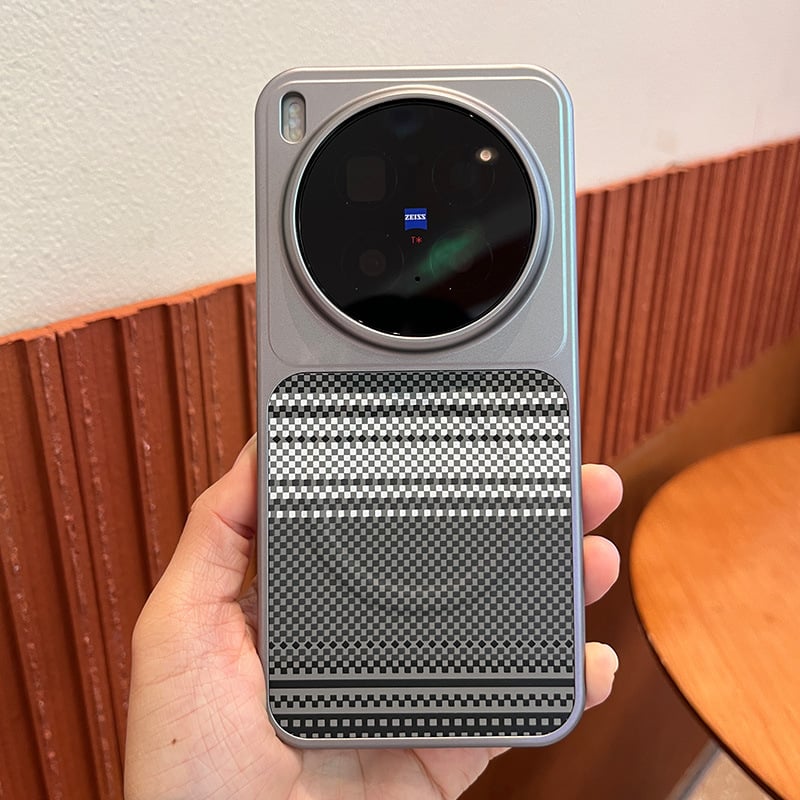 Zaštitna futrola za Vivo X300 Ultra s uzorkom Kevlar karbonskih vlakana i magnetskim tvrdim kućištem