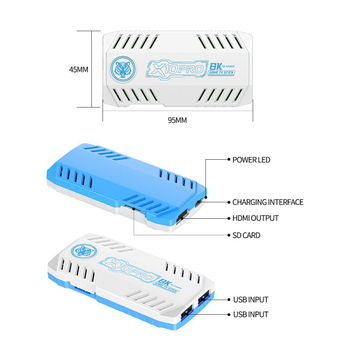 X10 TV spēļu kaste — 128GB atmiņa, HDMI interfeiss, bezvadu vadības pults, MP3 atskaņotājs, divu spēlētāju atbalsts