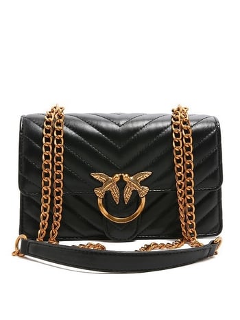 Prešívaná štvorcová kabelka s reťazou – PU koža, horizontálny štvorcový tvar, magnetické zapínanie, vnútorná laminovaná kapsa na zips, polyesterová podšívka