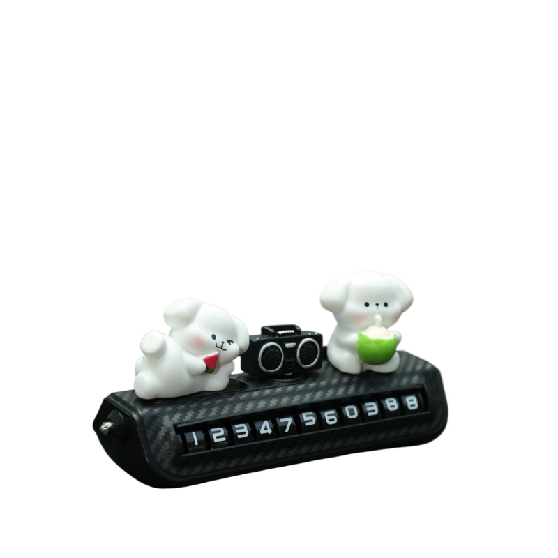 Elektronická plastová ozdoba na auto s dočasnou poznávacou tabuľou a bezpečnostným kladivom