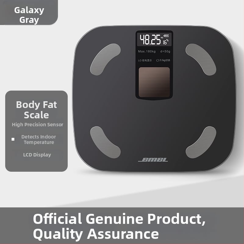 Cântar corporal cu Bluetooth și aplicație — alimentare solară, afișaj LCD, senzor de înaltă precizie tip E, sticlă securizată