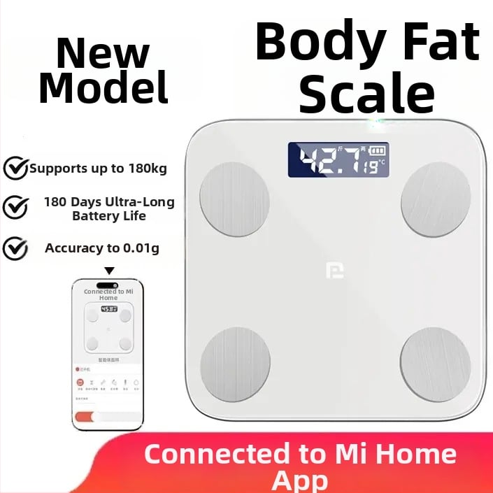 Cântar inteligent pentru grăsime corporală, pentru uz casnic, înaltă precizie, 180 kg max, universal, alimentare: model cu stocare electrică (Capacitate: 180 kg; Alimentare: stocare electrică; Compatibilitate: universală; Marcă: Unbranded)
