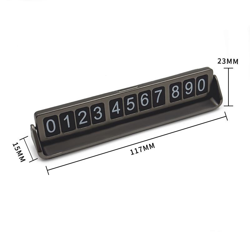Privremena karta za parkiranje autom – metal, model FZ-804, prilagodljiva, tiskani logo