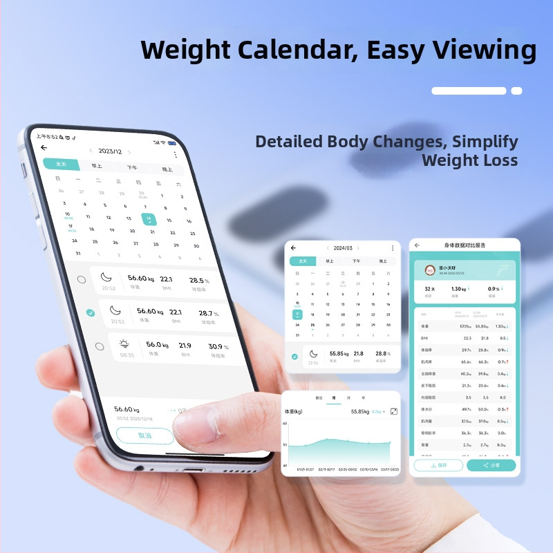 Nutikas kehakaalu ja keharasva skaal Worley FG2313WB, 5–180 kg, kõrge täpsusega G-tüüpi sensor, karastatud klaas, juhtmevaba ulatus 5–10 m