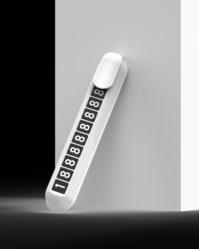 Skriveni svjetleći privremeni znak za parkiranje s telefonskim brojem, model 392, plastika, tiskano logo OK