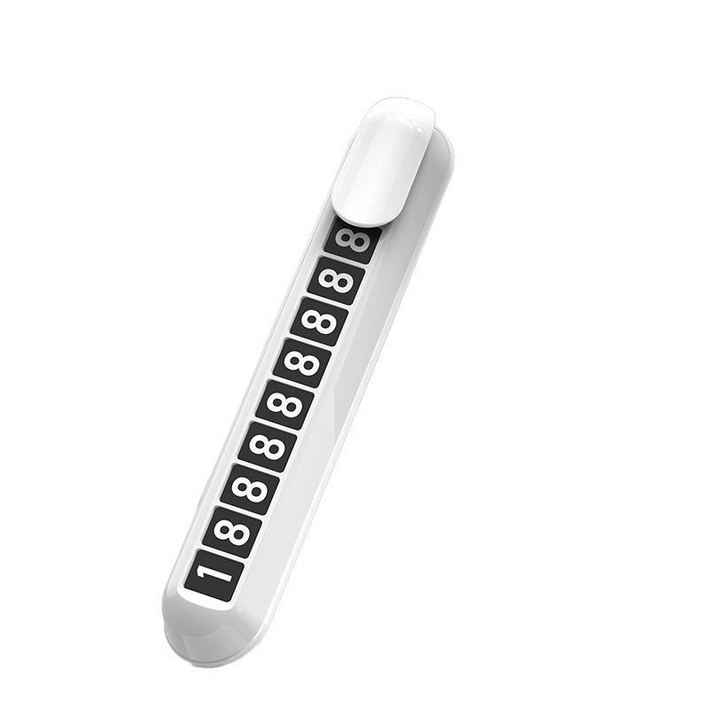 Skriveni svjetleći privremeni znak za parkiranje s telefonskim brojem, model 392, plastika, tiskano logo OK