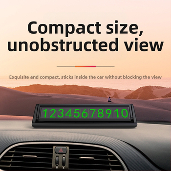 Skriveni znak za parkiranje od legure s dvostrukim brojem, TC10 model, metalna kartica za privremenu vožnju s telefonskim brojem