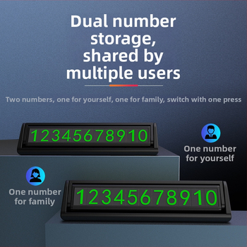 Skriveni znak za parkiranje od legure s dvostrukim brojem, TC10 model, metalna kartica za privremenu vožnju s telefonskim brojem