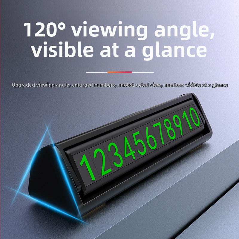 Skriveni znak za parkiranje od legure s dvostrukim brojem, TC10 model, metalna kartica za privremenu vožnju s telefonskim brojem