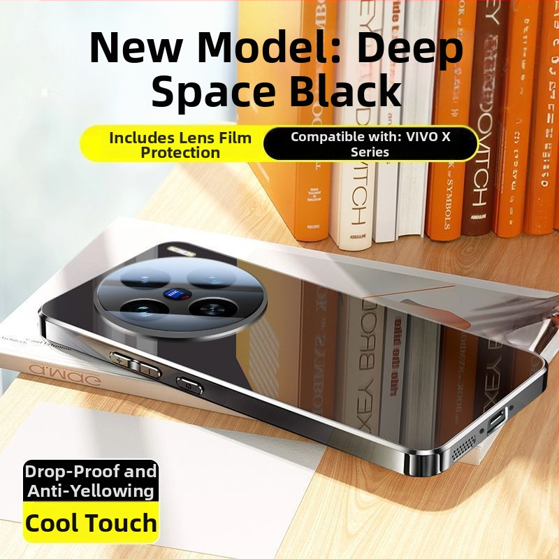 Aizsargājošais korpuss Vivo viedtālruņiem — stikls, elektroplatēts pārklājums, aizsardzība pret kritieniem, vienkāršs un elegantais stils