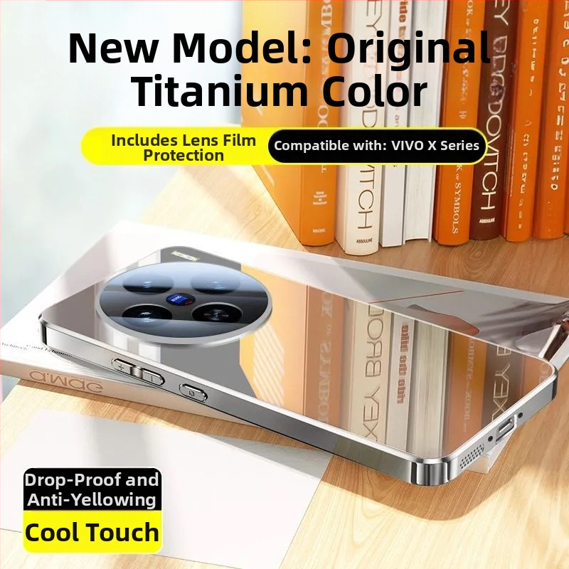 Aizsargājošais korpuss Vivo viedtālruņiem — stikls, elektroplatēts pārklājums, aizsardzība pret kritieniem, vienkāršs un elegantais stils