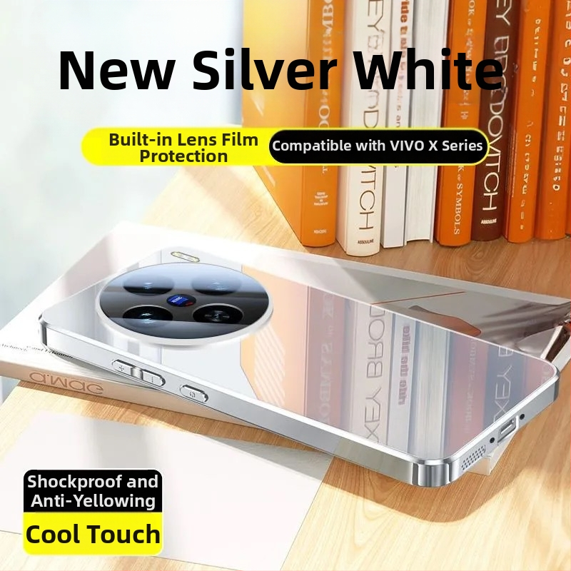 Aizsargājošais korpuss Vivo viedtālruņiem — stikls, elektroplatēts pārklājums, aizsardzība pret kritieniem, vienkāršs un elegantais stils